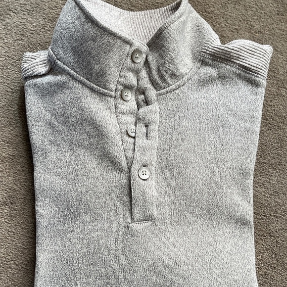 Van Heusen Flex Men's 1/4 Button Pullover Heather Grey Fleece - Picture 1 of 4